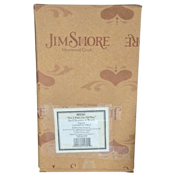 Jim Shore 2008 "Not a flake out of place " Snowman w/Broom Heartwood Creek Boxed - Picture 4 of 6